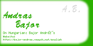 andras bajor business card